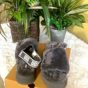 UGG Disco Slides grey/black/white platform